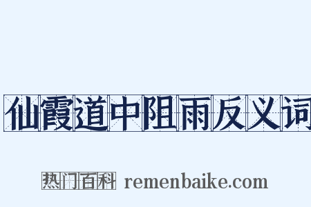 仙霞道中阻雨反义词是什么意思的图片